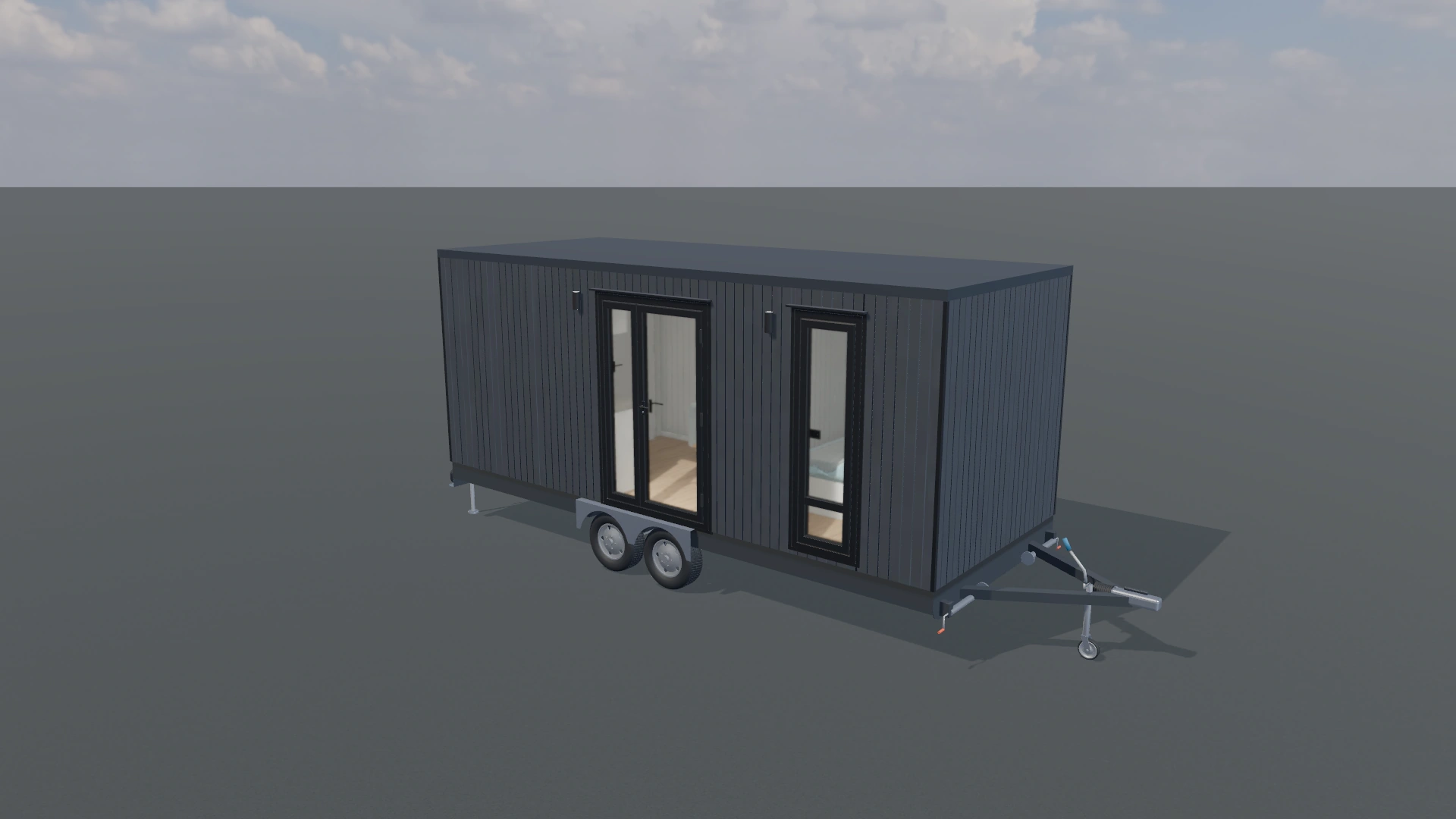 Sunset Lodge 660 — 3D-visualisatie op asfalt